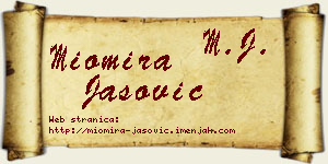 Miomira Jašović vizit kartica